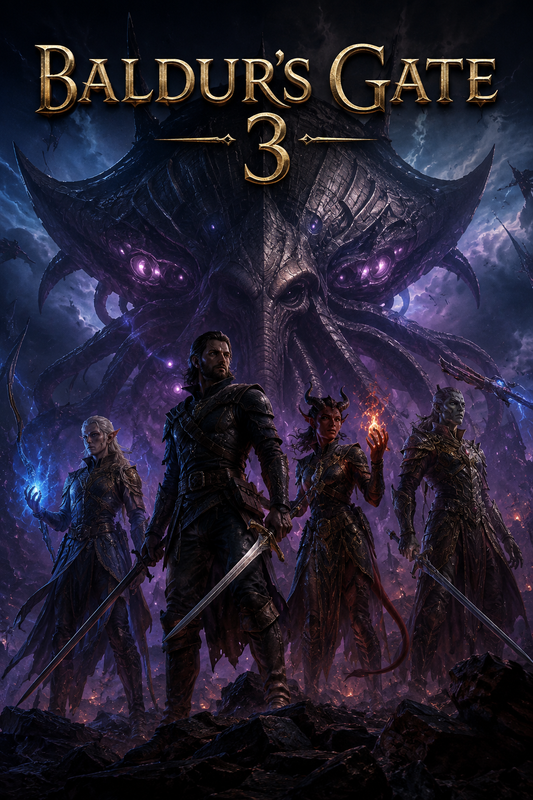 Baldur's Gate 3: Epic confrontation ahead HD Wall Poster