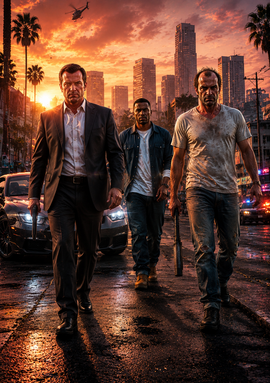 GTA 5 Game HD Wall Poster