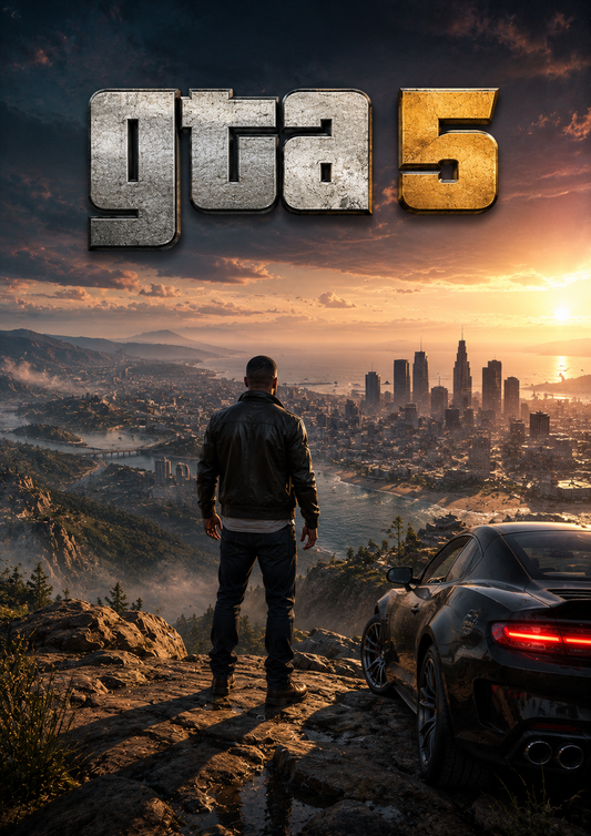 GTA 5 sunset drive HD Wall Poster